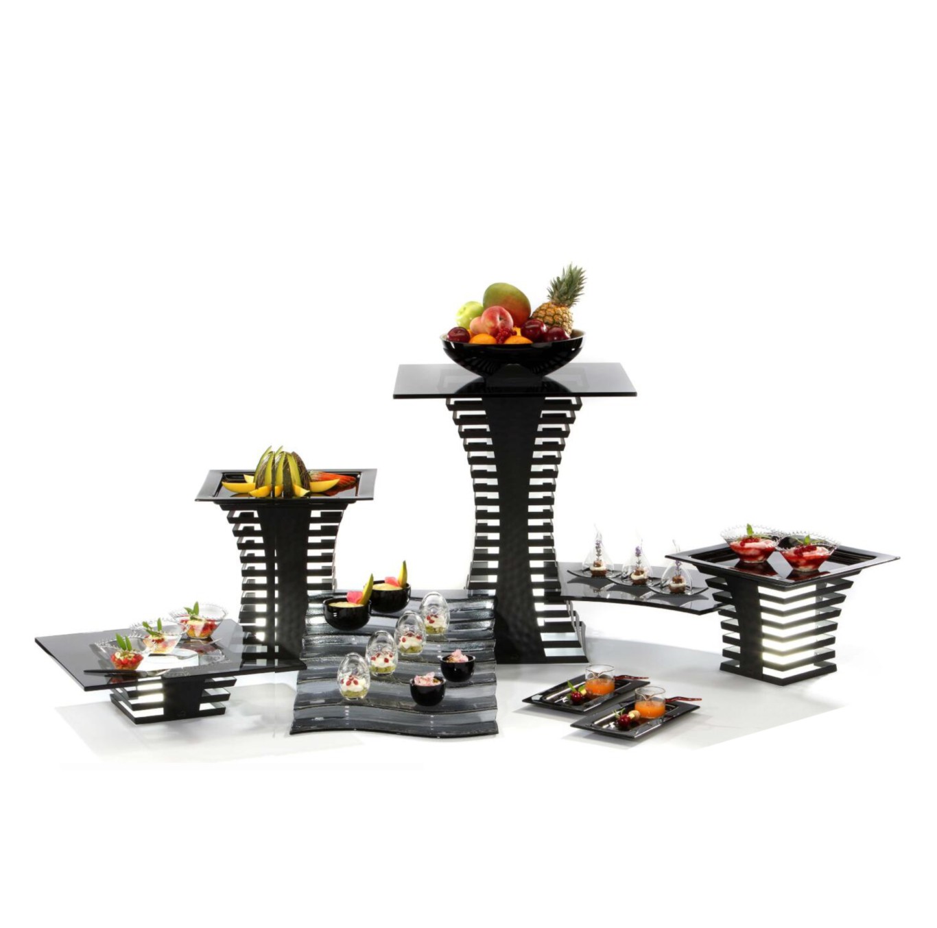 Hotel restaurant catering buffet ware decoration cake dessert display stand equipment high tea tiered stand