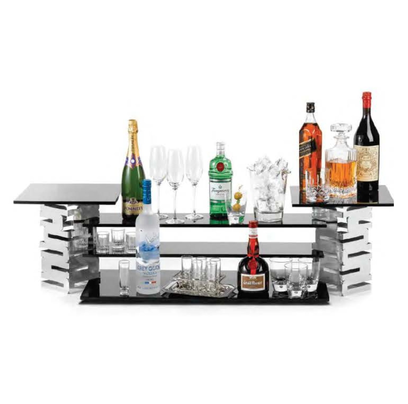 Catering materials and equipments acrylic led catering buffet display stand and risers for wedding party 