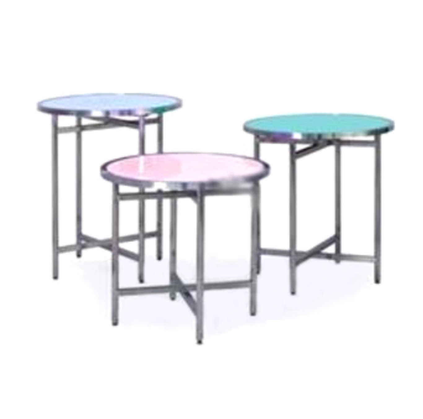 Hospitality equipment folding banquet round buffet table with Led guangzhou ktichen shaxi market