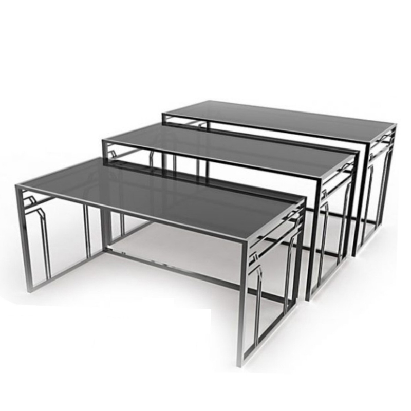 Luxury stainless steel event products furniture wedding used new design modern buffet table